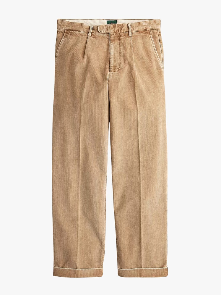 RelaxedFit Pleated 11Wale Corduroy Trouser