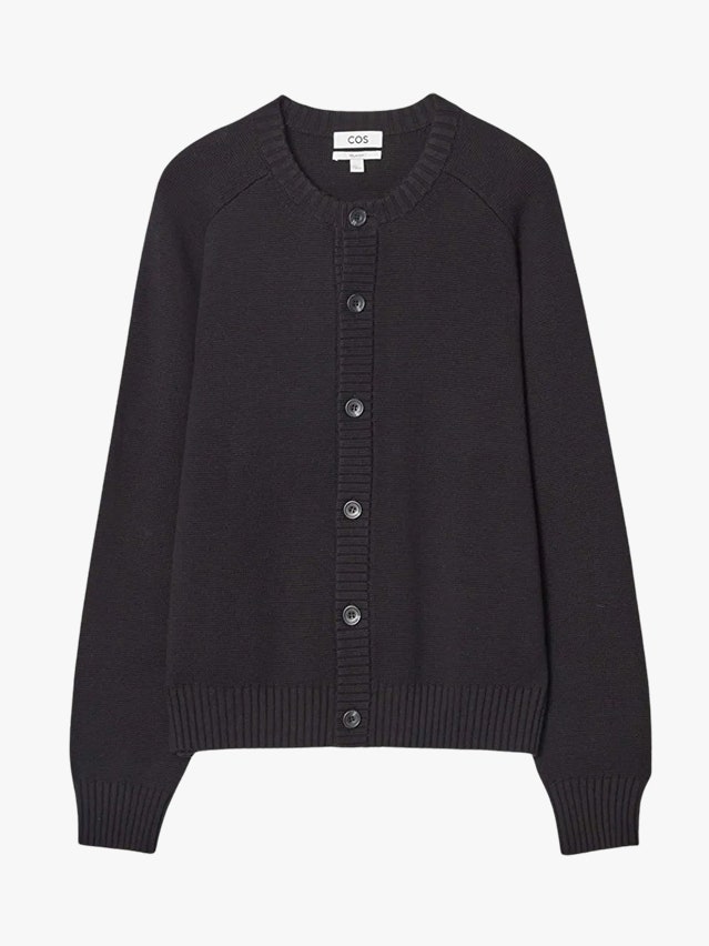 Image may contain Clothing Knitwear Sweater Cardigan and Coat