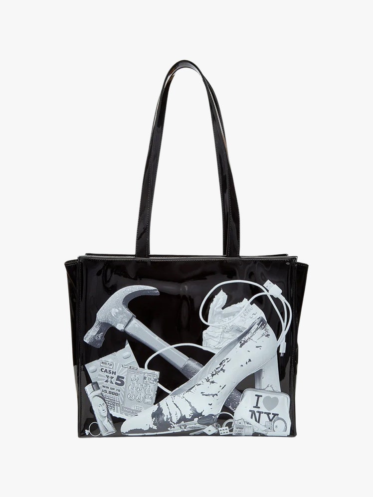 Black Trompe L'oeil Tote