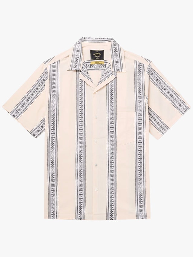 Image may contain Clothing Shirt Sleeve Beachwear Blouse and Dress Shirt