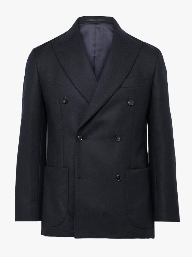 Image may contain Blazer Clothing Coat Jacket Overcoat and Formal Wear
