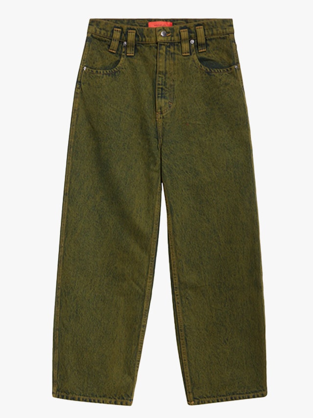 Image may contain Clothing Pants Jeans and Coat