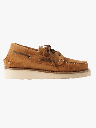 Image may contain Clothing Footwear Shoe Suede and Sneaker