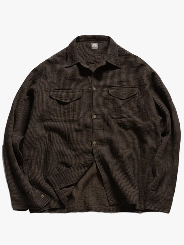 Image may contain Clothing Shirt Long Sleeve Sleeve Coat and Jacket