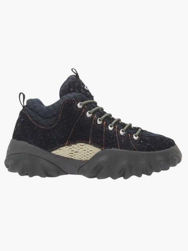 Image may contain Clothing Footwear Shoe Sneaker Suede and Glove