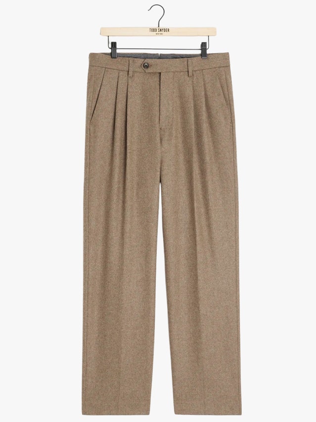 Image may contain Clothing Pants Home Decor Linen and Skirt