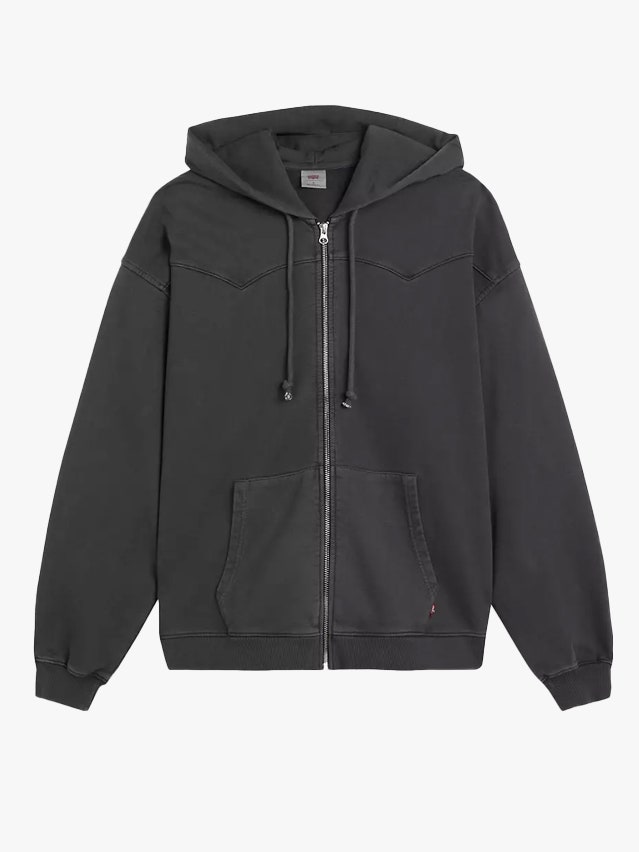 Image may contain Clothing Knitwear Sweater Sweatshirt Hoodie Fleece Hood Coat and Jacket
