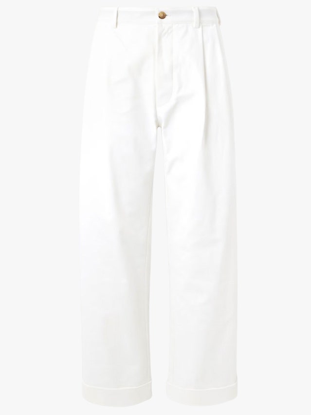 Image may contain Clothing Pants Home Decor Linen and Stain