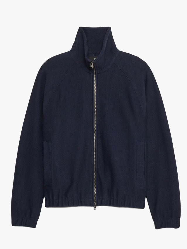 Image may contain Clothing Fleece Coat Jacket Knitwear and Sweater