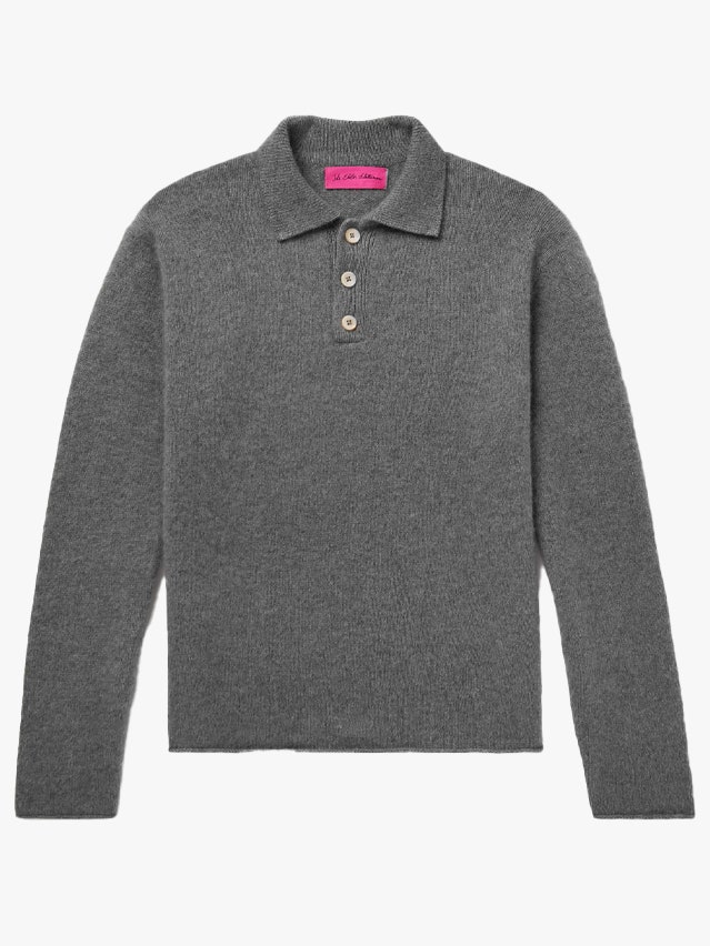 Image may contain Clothing Fleece Long Sleeve Sleeve Coat Knitwear and Sweater