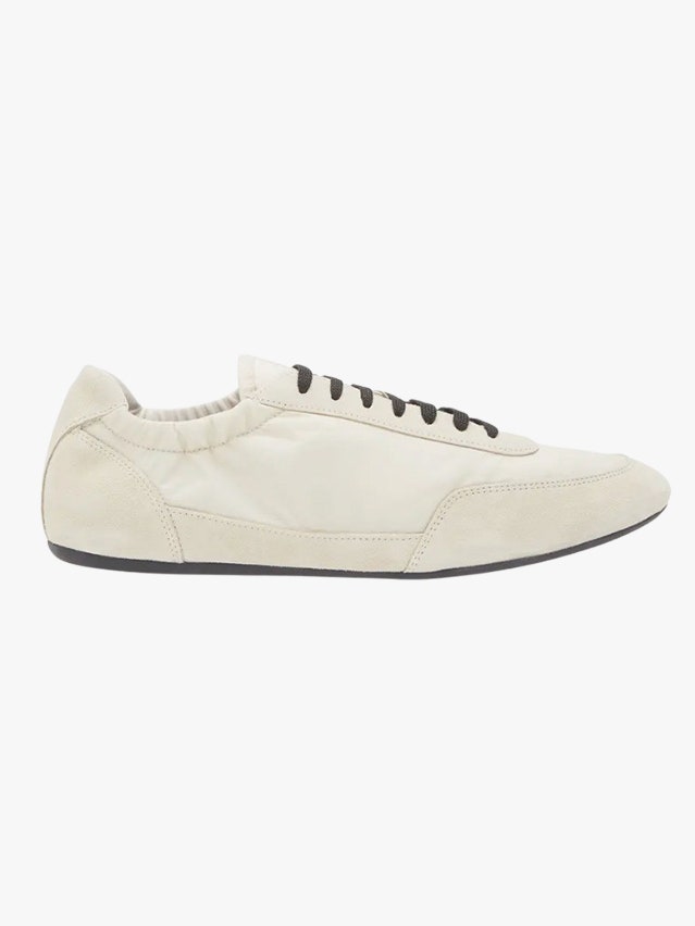 Image may contain Clothing Footwear Shoe Sneaker Suede and Canvas