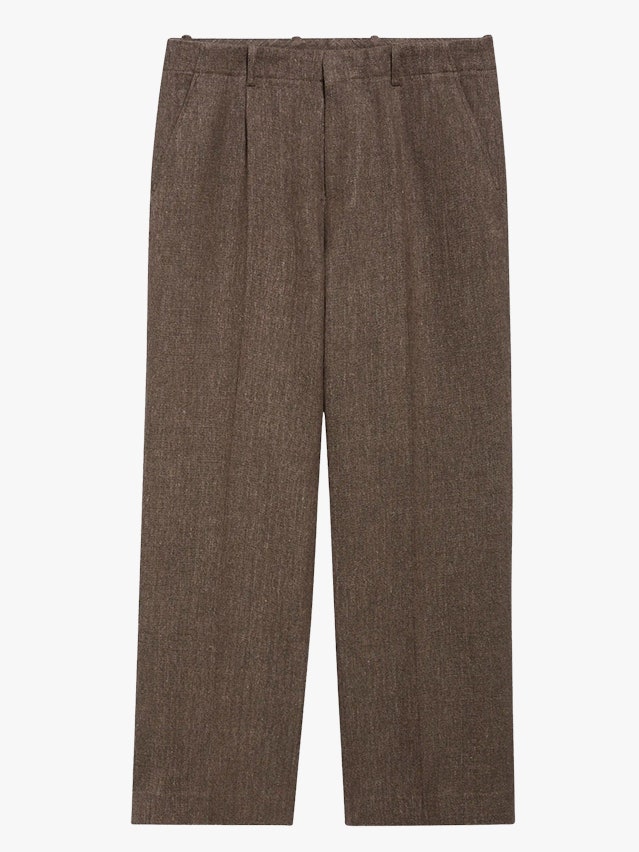 Image may contain Clothing Pants Home Decor Linen and Jeans