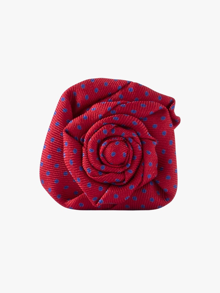 Charvet rose lapel pin