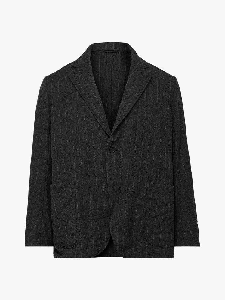 Take Easy Pinstriped WoolTwill Suit Jacket
