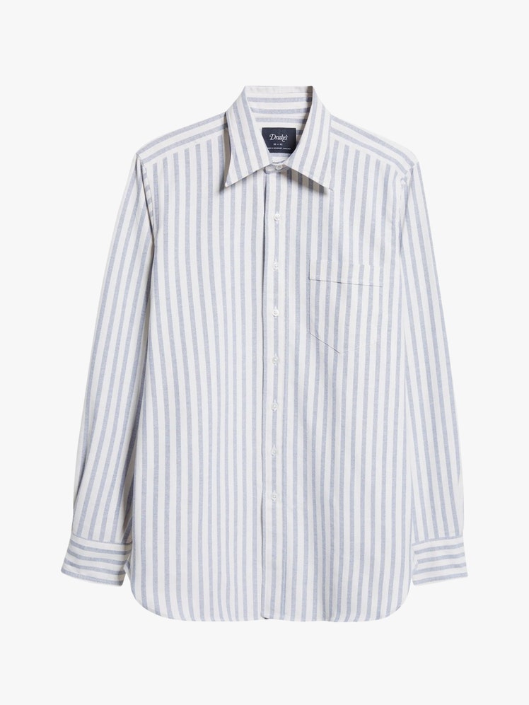Stripe Cotton Oxford ButtonUp Shirt