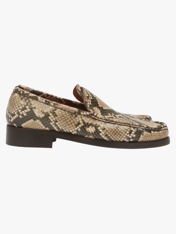 Acne Studios snakeskin print loafers