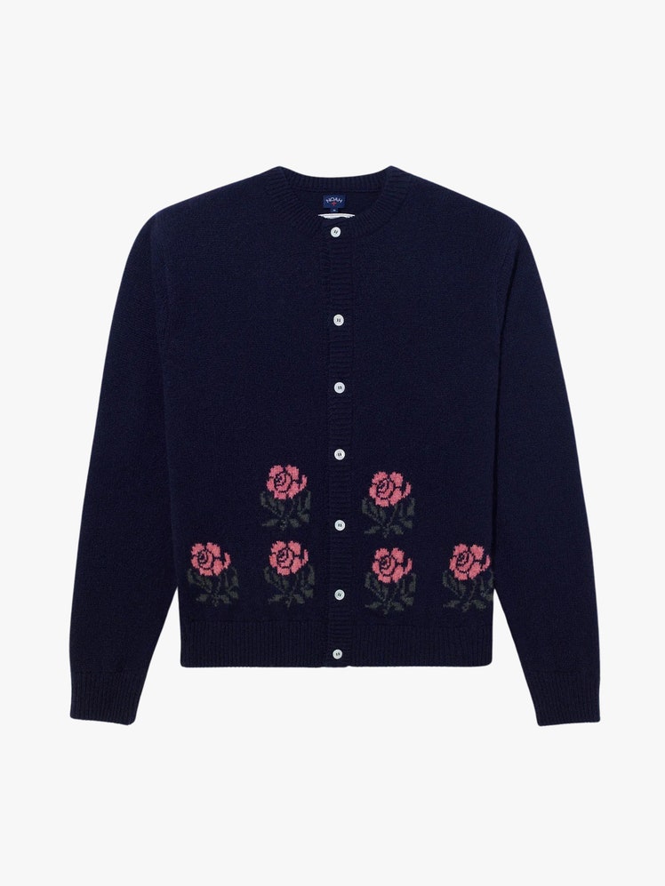 Floral Shetland Cardigan