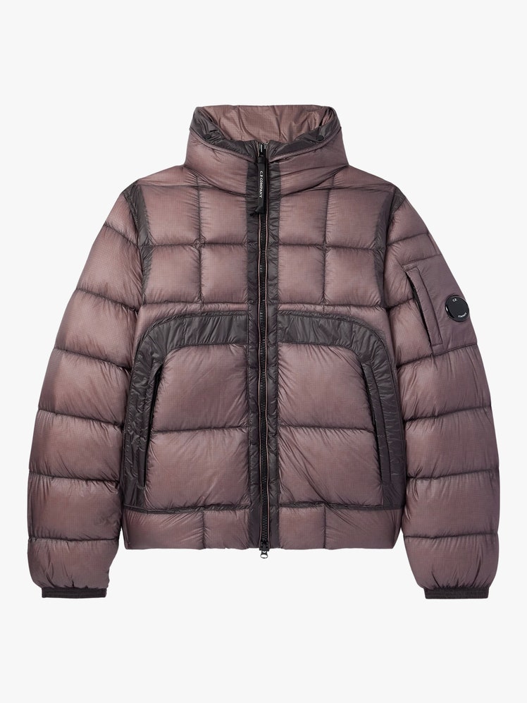 LogoAppliqud Quilted Padded Ripstop Hooded Down Jacket