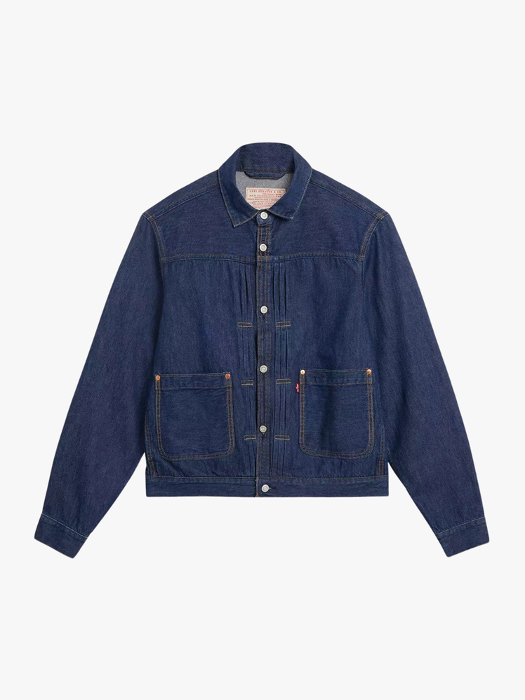 Lightweight Pleated Blouse Trucker Jacket