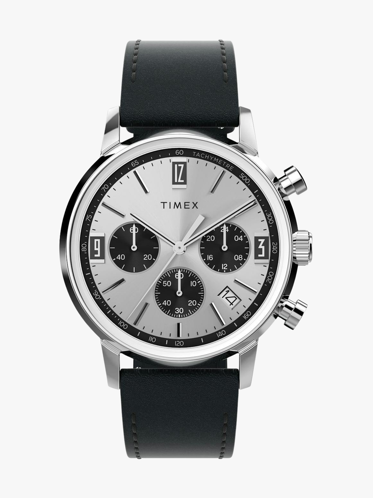Marlin Chronograph Tachymeter 40mm Leather Strap Watch