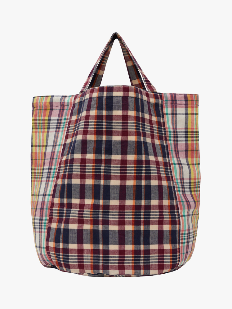 Multicolor Madras Patchwork Tote