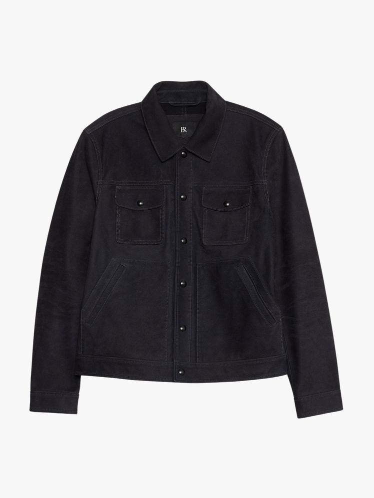 Nubuck Leather Trucker Jacket