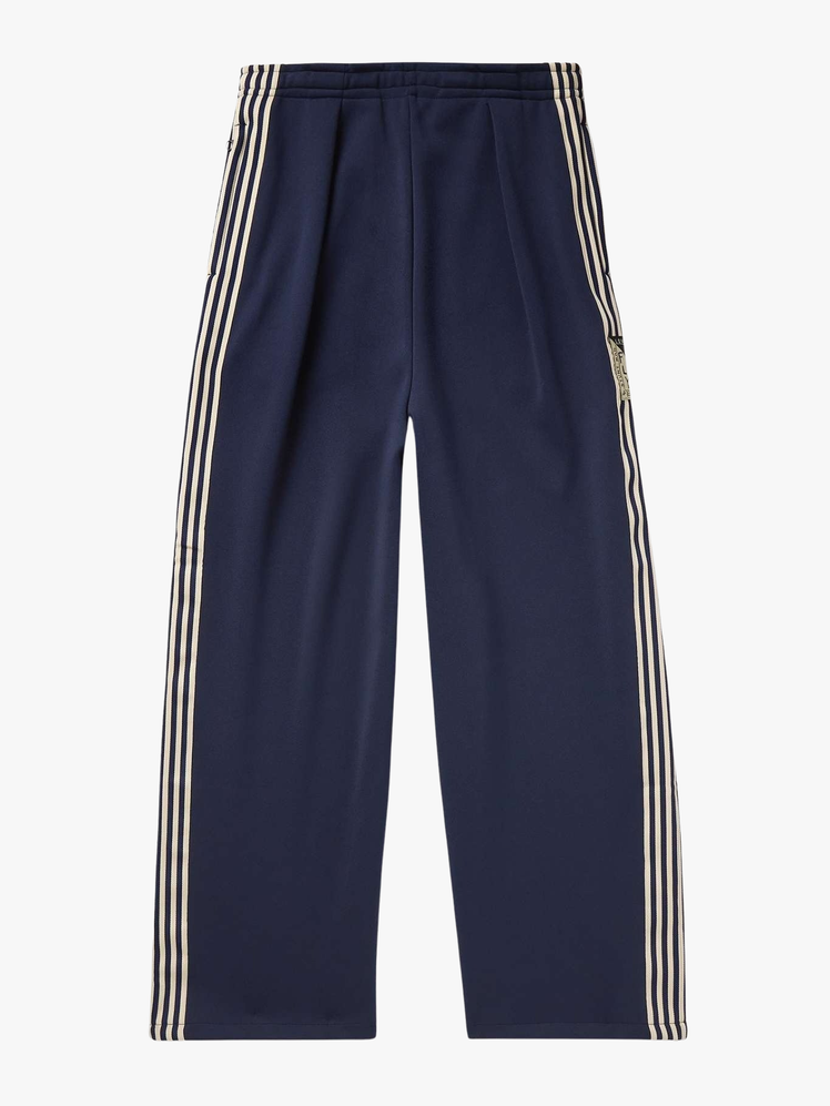 Pleated Striped TechJersey Track Pants