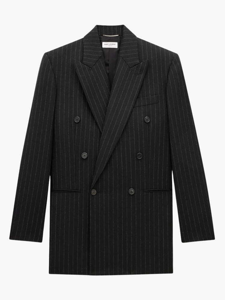 Striped Wool Gabardine Jacket