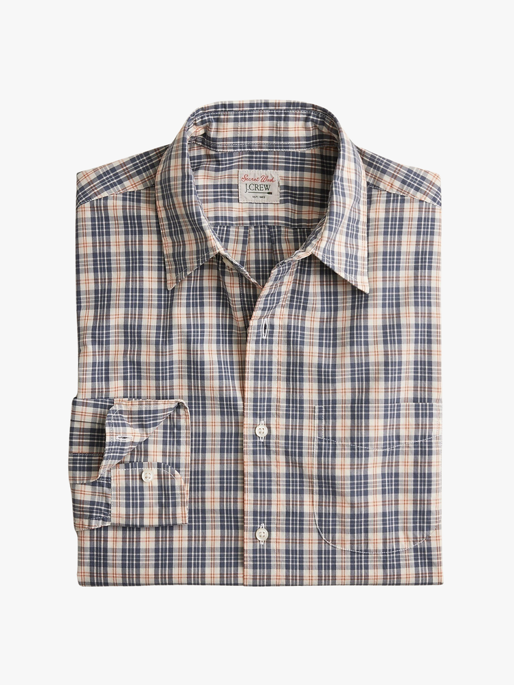 Secret Wash Cotton Poplin Shirt With Point Collar